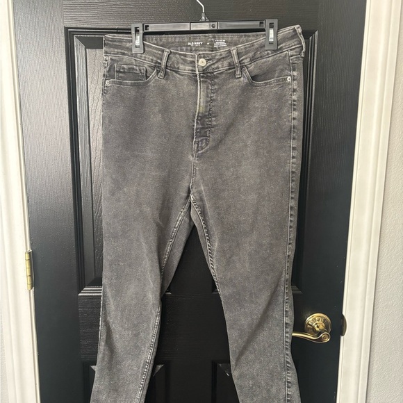 Old Navy Gray Skinny Jeans High-Rise Stretch - Picture 1 of 4